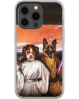 'Princess Leidown & Jedi-Doggo' Personalized 2 Pet Phone Case