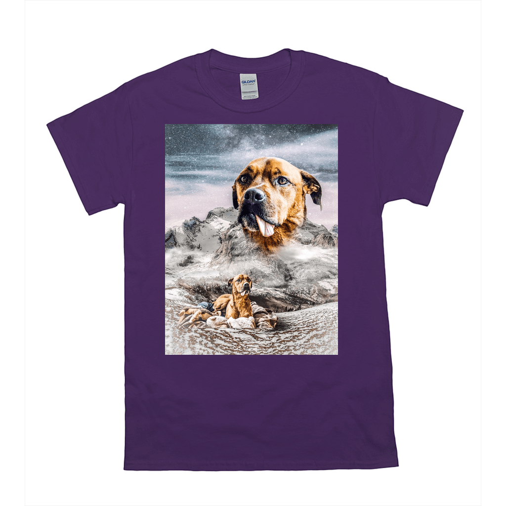 Camiseta personalizada para mascotas &#39;Majestic Snowy Mountain&#39; 