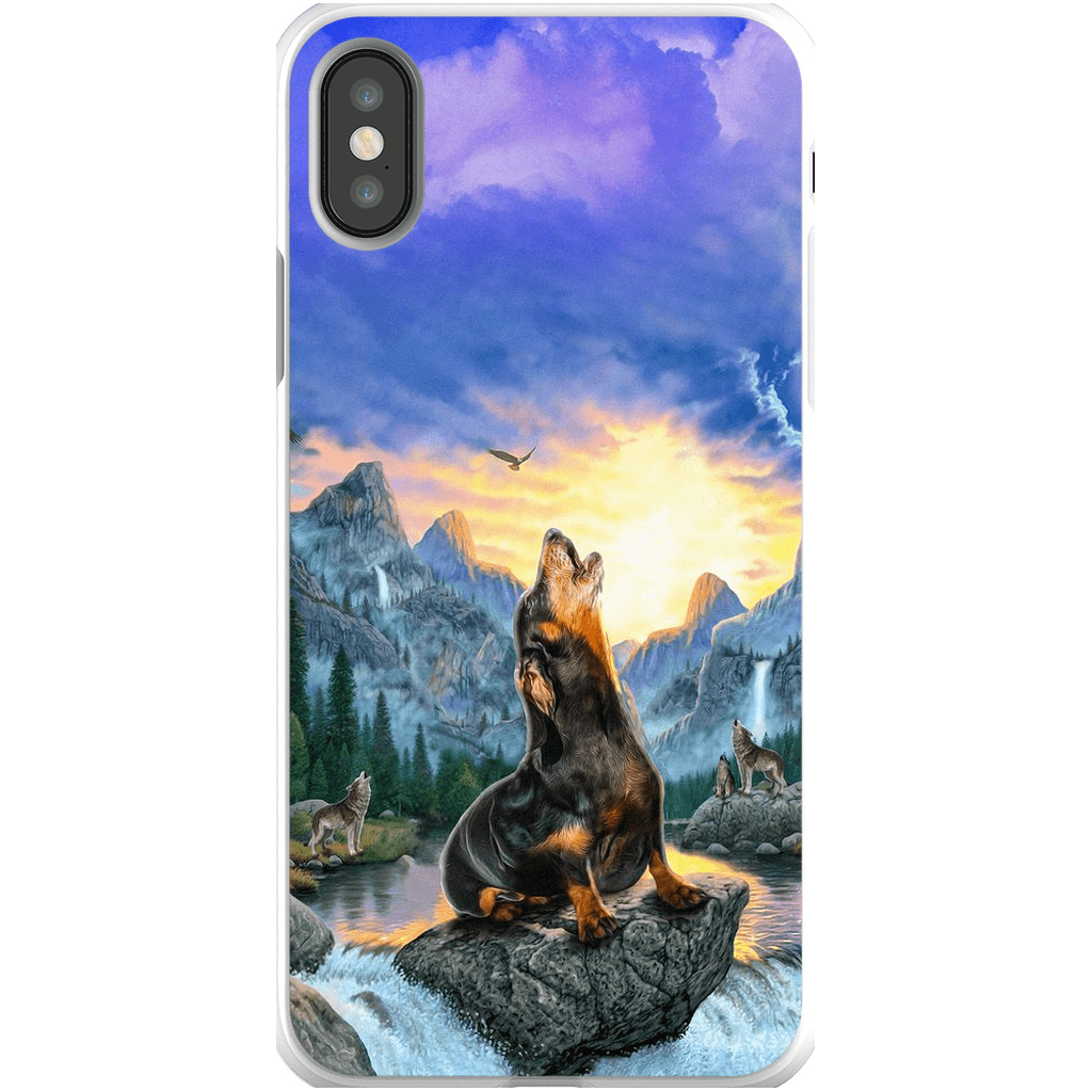 &#39;The Retro Wolf&#39; Personalized Phone Case