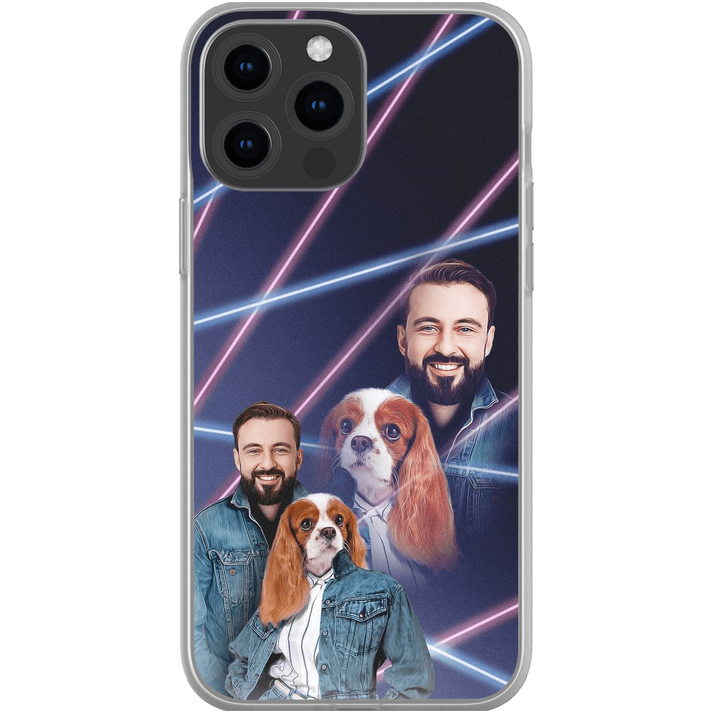 &#39;1980s Lazer Portrait Pet(Female)/Human(Male)&#39; Personalized Phone Case