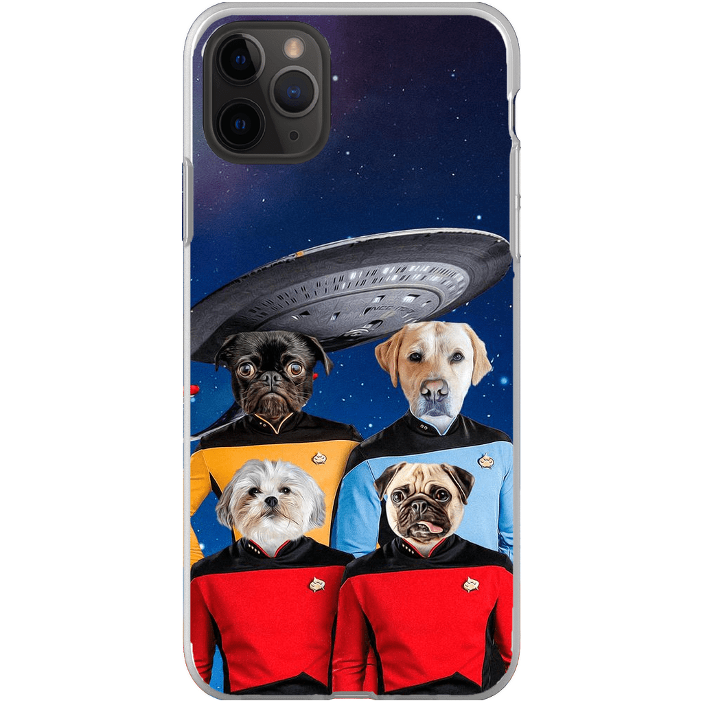 &#39;Doggo-Trek&#39; Funda personalizada para teléfono con 4 mascotas