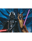 'Darth Woofer & Jedi-Doggo' Personalized 2 Pet Standing Canvas