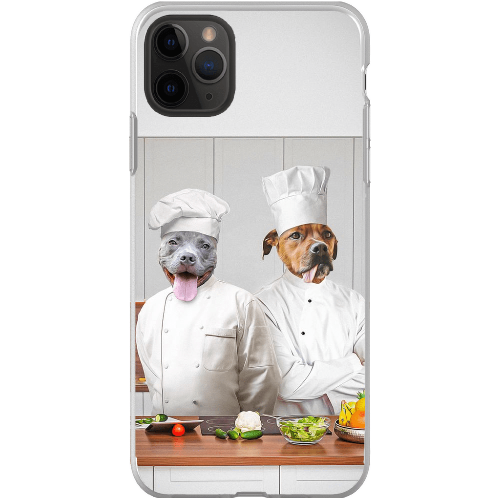 Funda personalizada para teléfono con 2 mascotas &#39;The Chefs&#39;