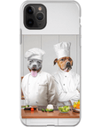 Funda personalizada para teléfono con 2 mascotas 'The Chefs'