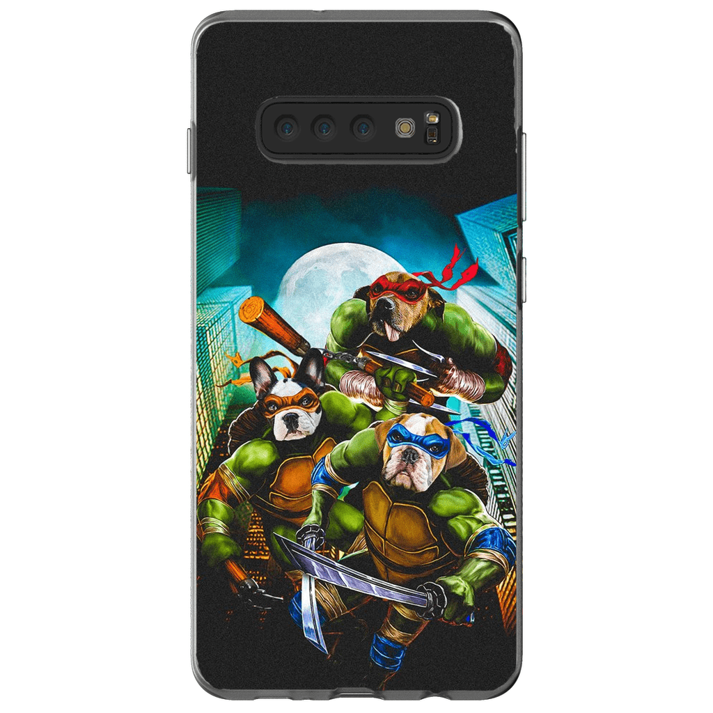 Funda personalizada para teléfono con 3 mascotas &#39;Teenage Mutant Ninja Doggos&#39;