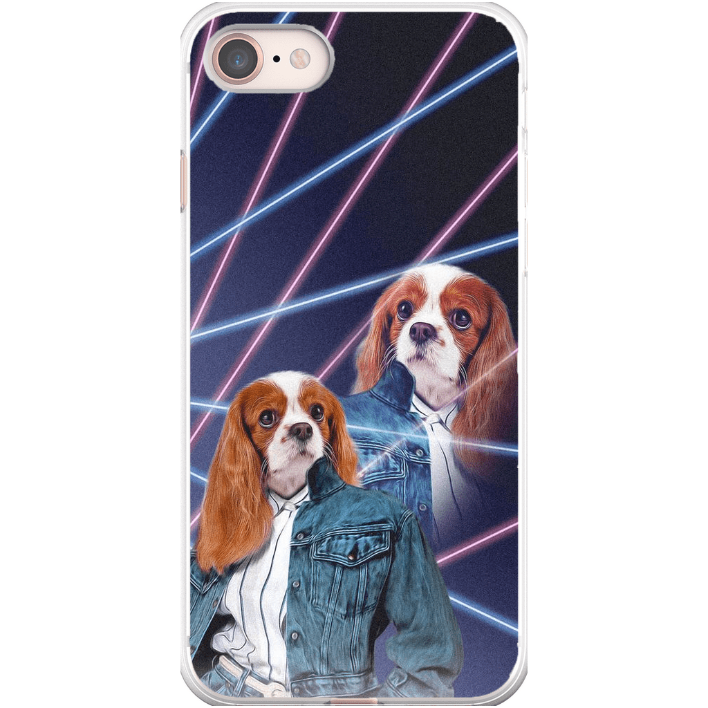 Funda personalizada para teléfono con mascota &#39;Lazer Portrait (femenino) de los años 80&#39;