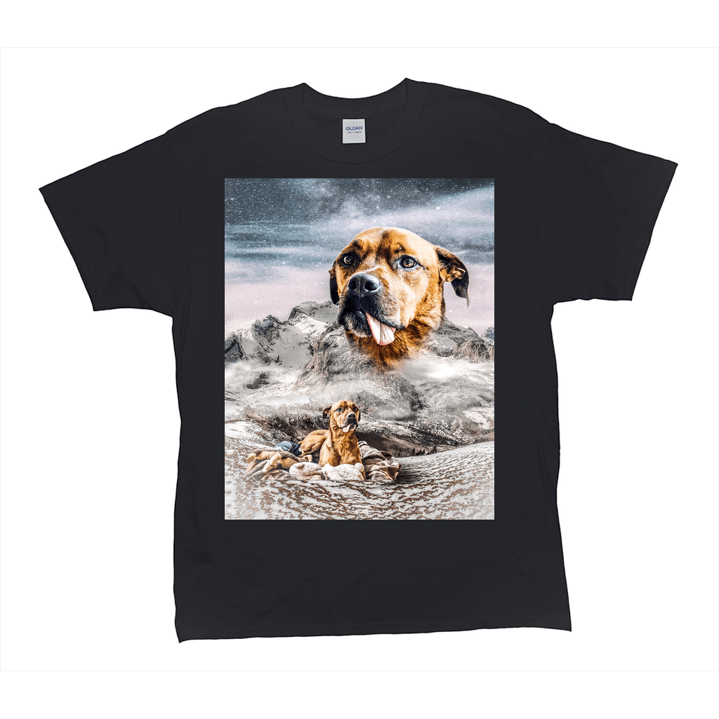 Camiseta personalizada para mascotas &#39;Majestic Snowy Mountain&#39; 