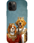 'King and Queen' Personalized 2 Pets Phone Case