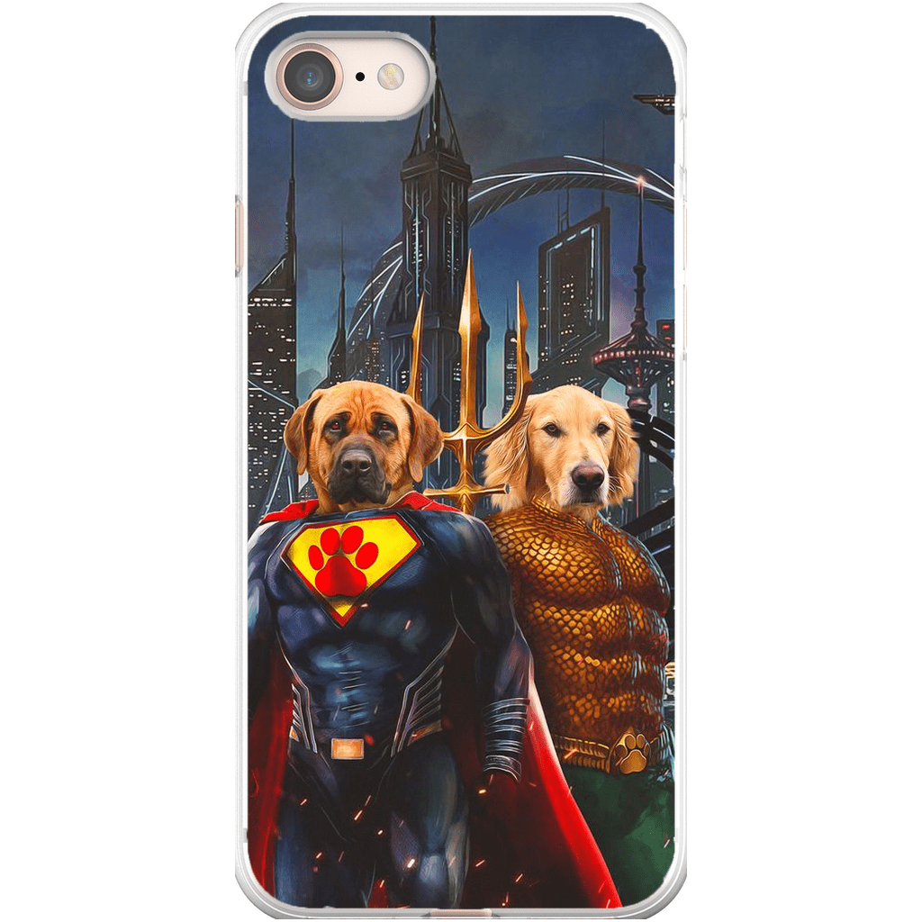 &#39;Superdog &amp; Aquadog&#39; Personalized 2 Pet Phone Case