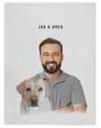 Personalized Modern Pet & Human Blanket