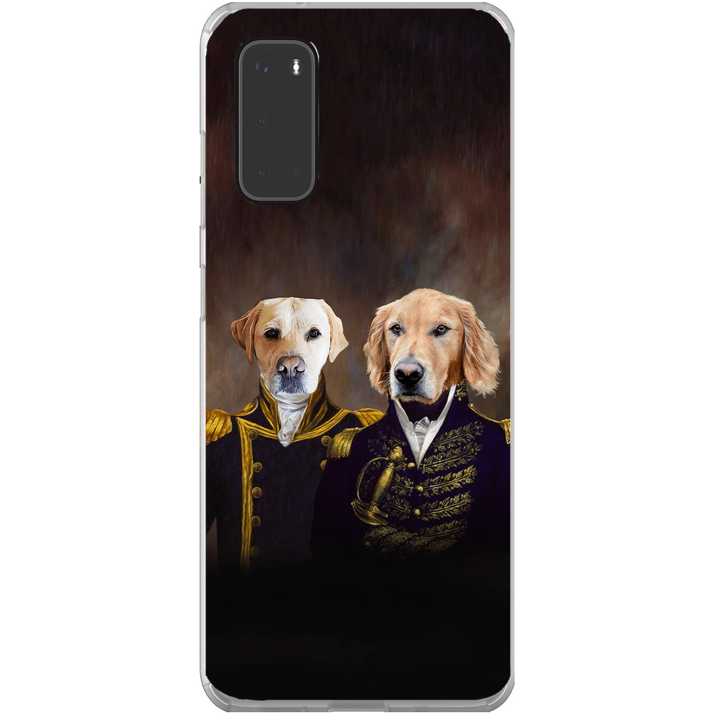 Funda personalizada para teléfono con 2 mascotas &#39;El Almirante y el Capitán&#39;