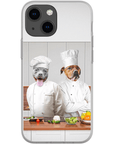 Funda personalizada para teléfono con 2 mascotas 'The Chefs'