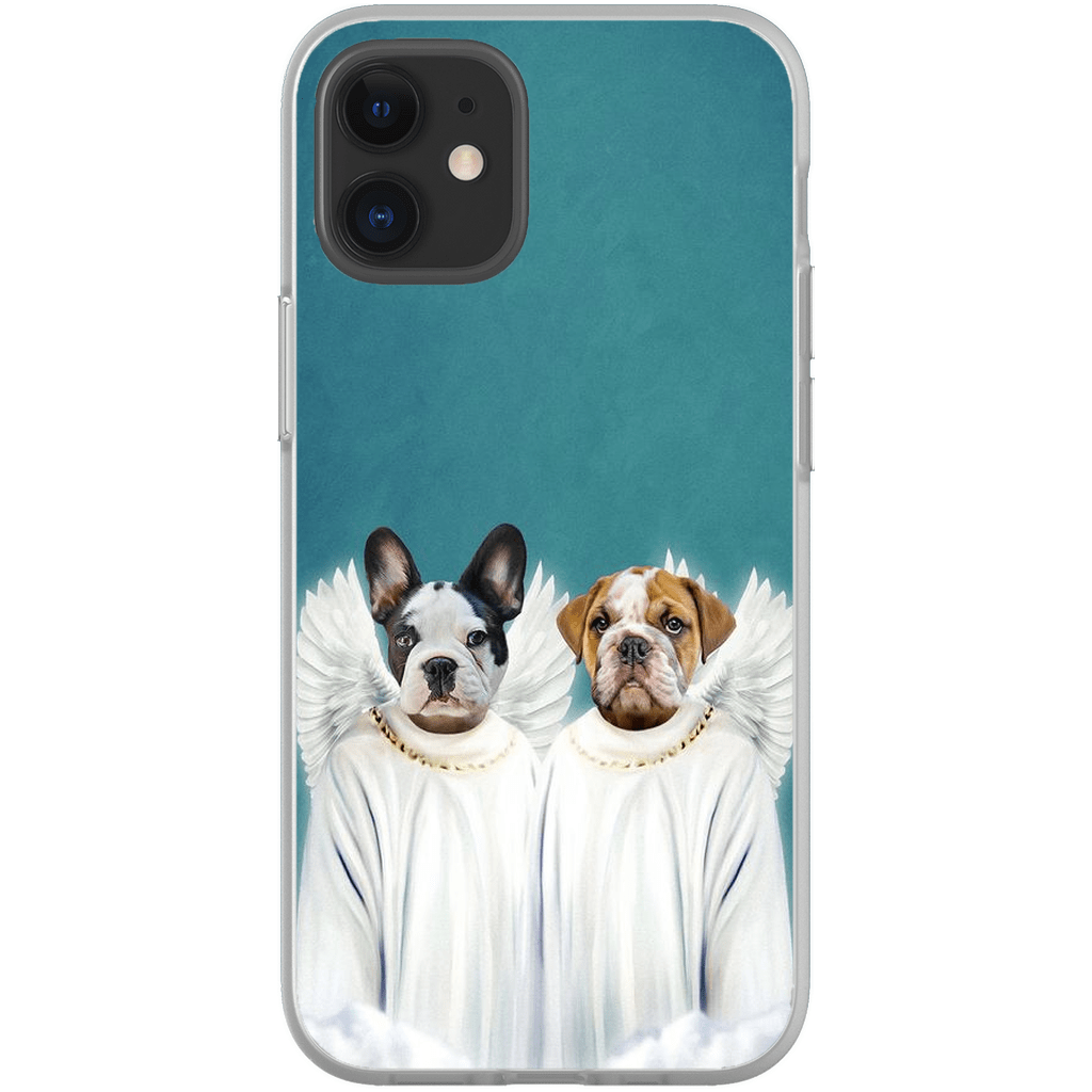 Funda para teléfono con mascotas personalizadas &#39;2 Ángeles&#39;