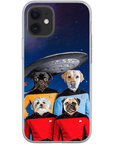 'Doggo-Trek' Funda personalizada para teléfono con 4 mascotas