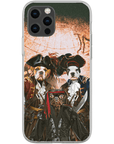 'Los Piratas' Funda personalizada para teléfono con 3 mascotas