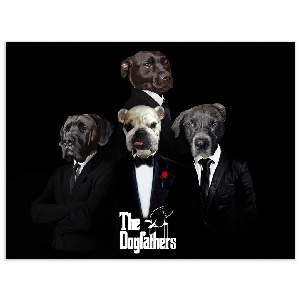 Póster personalizado con 4 mascotas &#39;The Dogfathers&#39;