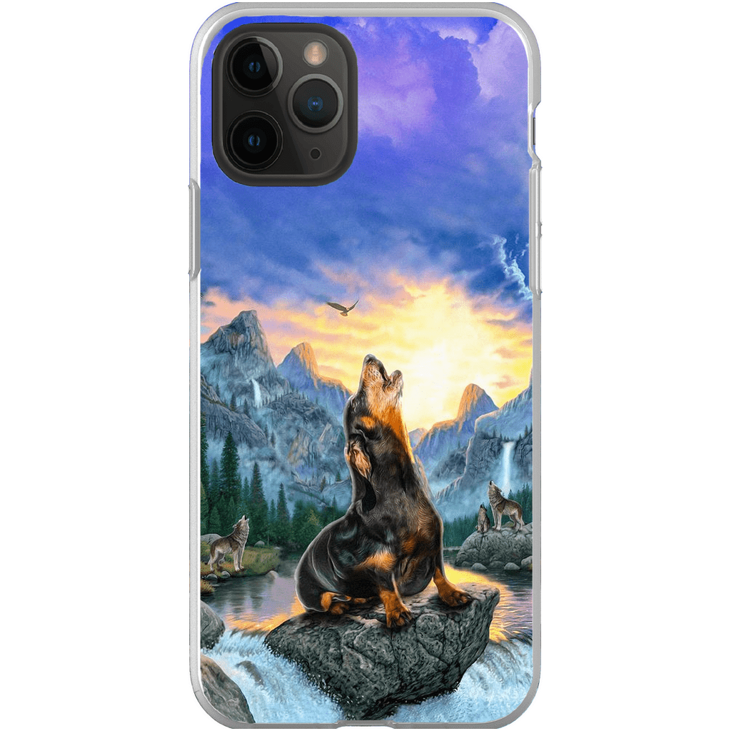 &#39;The Retro Wolf&#39; Personalized Phone Case