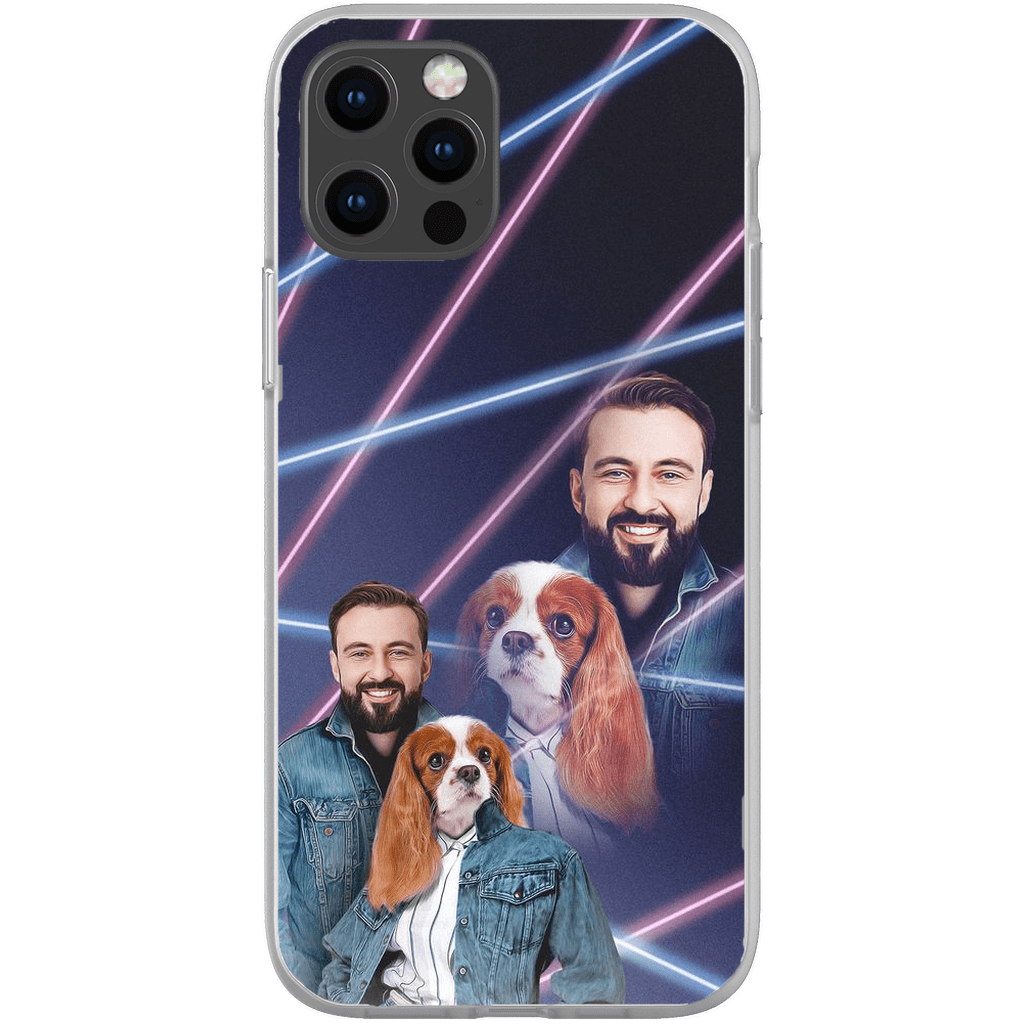 &#39;1980s Lazer Portrait Pet(Female)/Human(Male)&#39; Personalized Phone Case