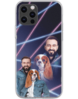 Funda para teléfono personalizada Lazer Portrait Pet (femenino)/humano (masculino) de los años 80