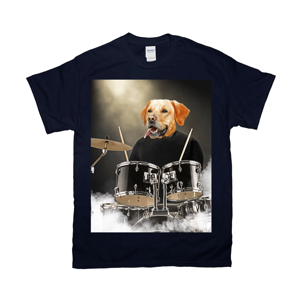 Camiseta personalizada para mascotas &#39;El baterista&#39;