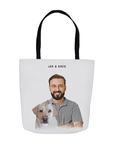 Personalized Modern Pet & Human Tote Bag