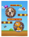 Retro Video Game Personalized Pet Blanket