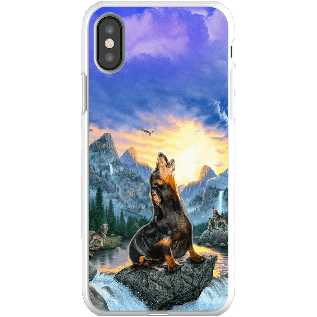 &#39;The Retro Wolf&#39; Personalized Phone Case