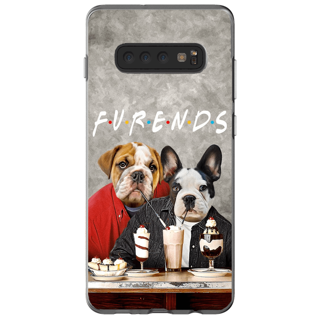 &#39;Furends&#39; Funda personalizada para teléfono con 2 mascotas