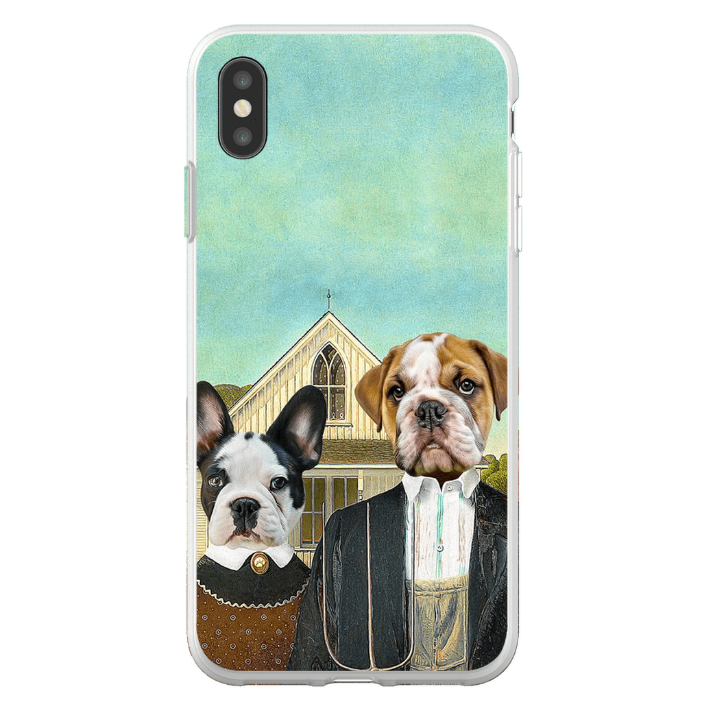 &#39;American Pawthic&#39; Personalized 2 Pet Phone Case