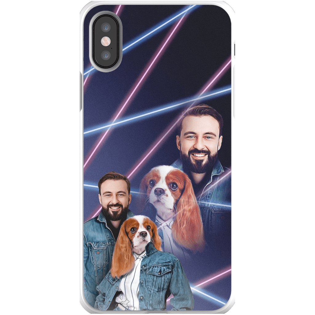 &#39;1980s Lazer Portrait Pet(Female)/Human(Male)&#39; Personalized Phone Case