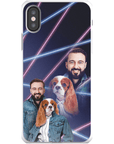 Funda para teléfono personalizada Lazer Portrait Pet (femenino)/humano (masculino) de los años 80