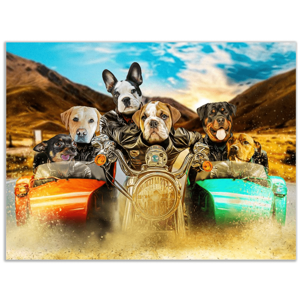 Póster personalizado con 6 mascotas &#39;Harley Wooferson&#39;