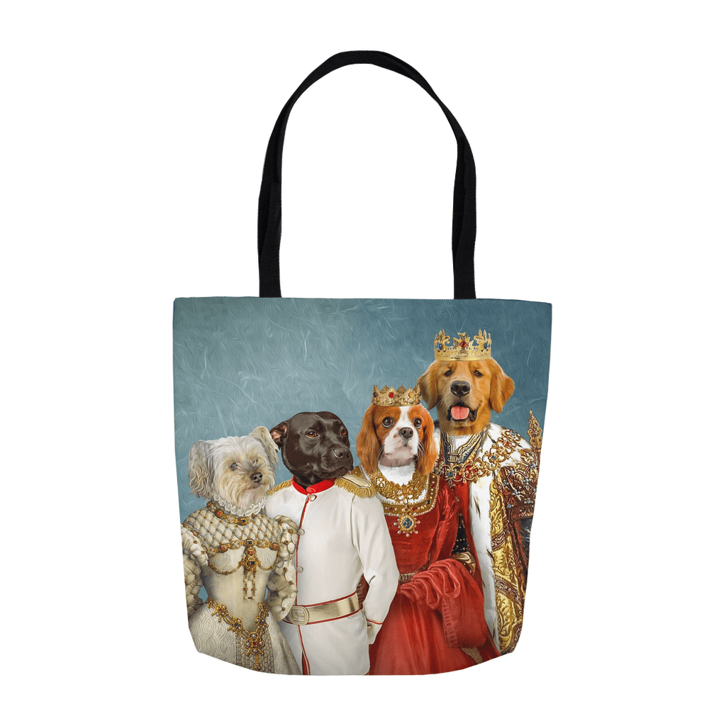 Bolsa de mano personalizada para 4 mascotas &#39;La Familia Real&#39;