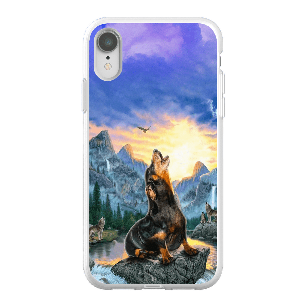 &#39;The Retro Wolf&#39; Personalized Phone Case