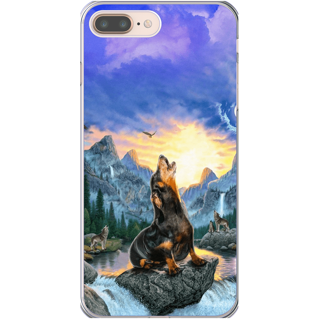 &#39;The Retro Wolf&#39; Personalized Phone Case