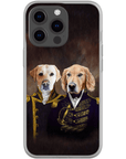 Funda personalizada para teléfono con 2 mascotas 'El Almirante y el Capitán'