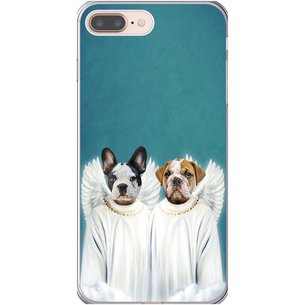 &#39;2 Angels&#39; Personalized Pets Phone Case