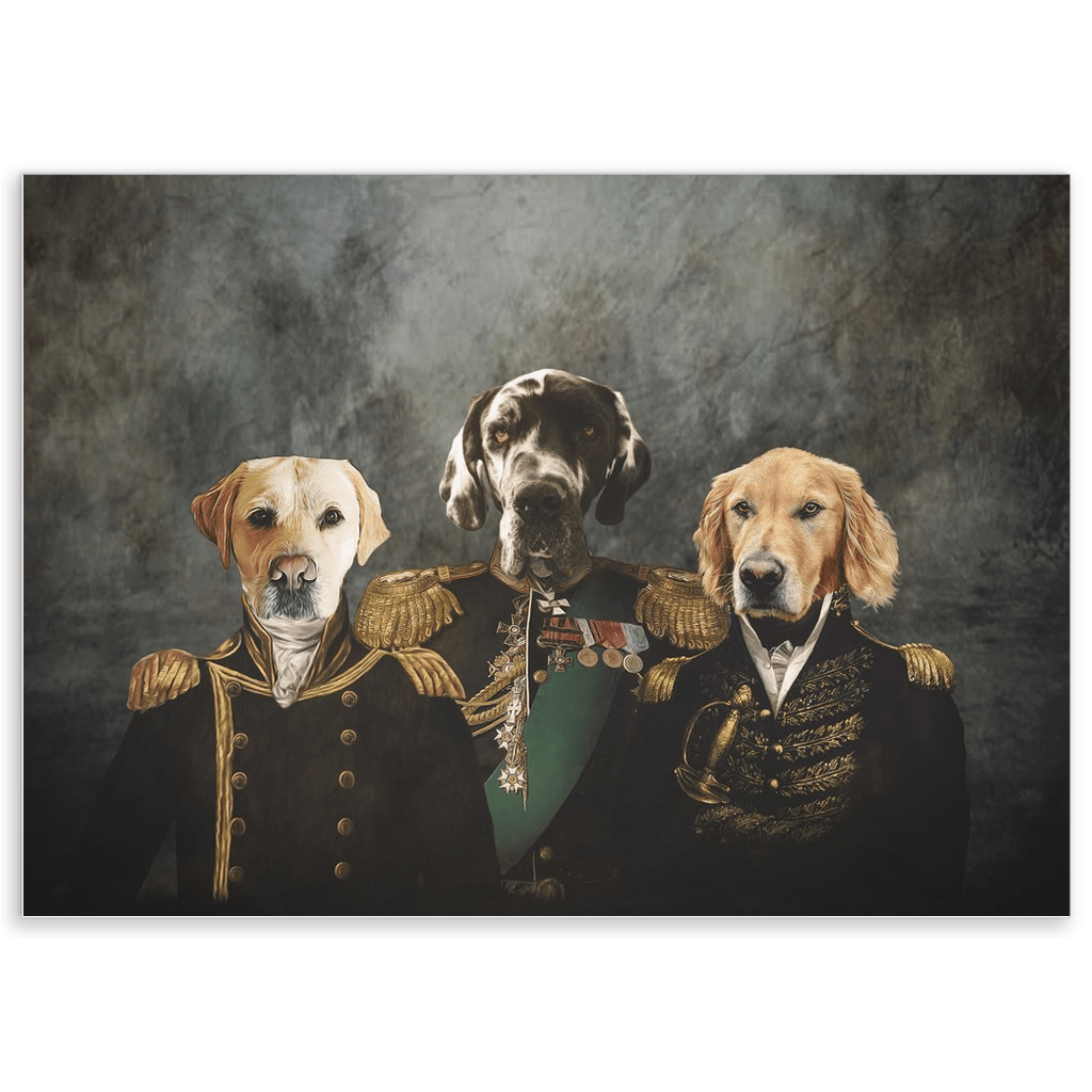 Póster personalizado de 3 mascotas &#39;La Brigada&#39;