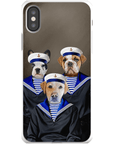 Funda personalizada para teléfono con 3 mascotas 'Los Marineros'