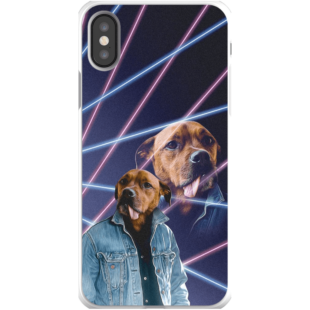 Funda personalizada para teléfono con mascota &#39;1980s Lazer Portrait&#39;