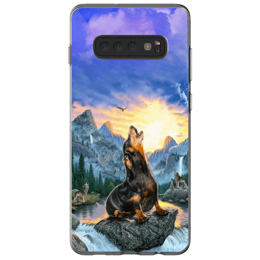 &#39;The Retro Wolf&#39; Personalized Phone Case