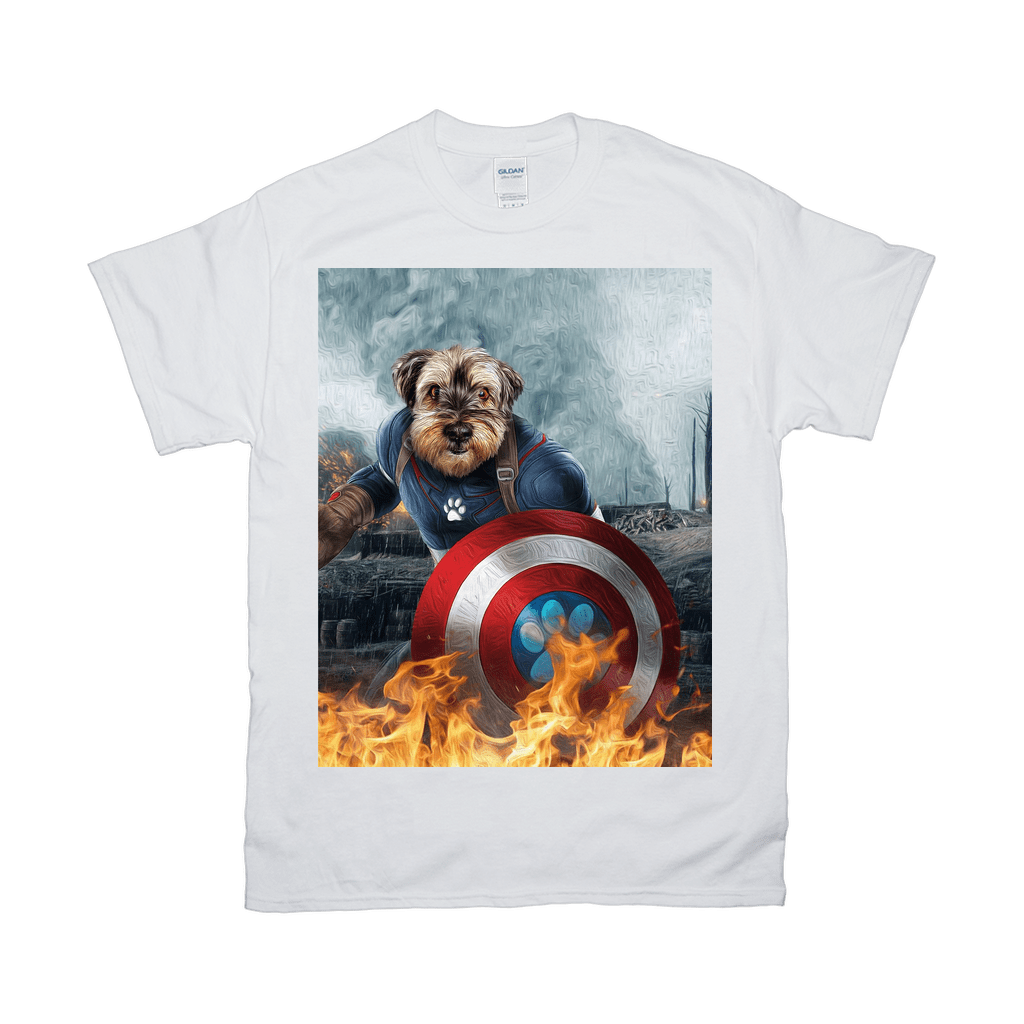 Camiseta personalizada para mascotas &#39;Capitán Doggmerica&#39; 