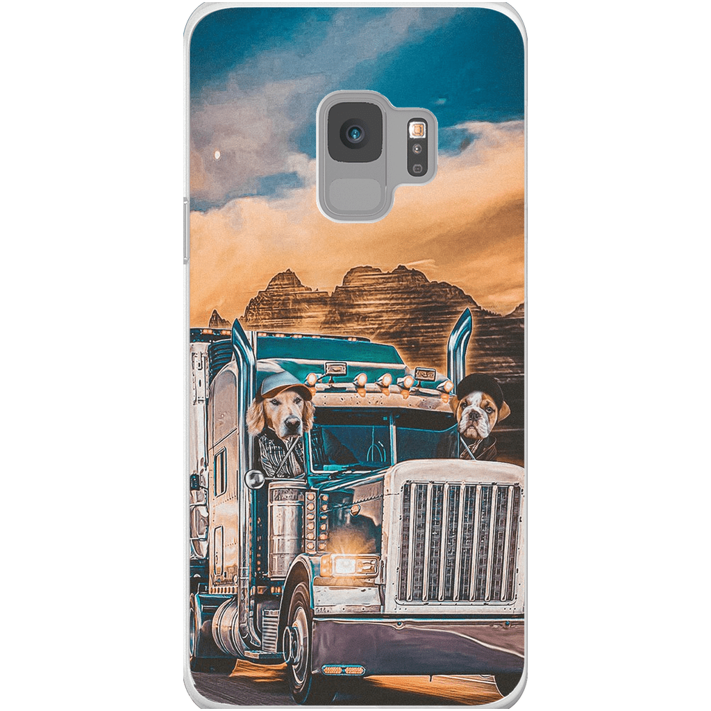 Funda personalizada para teléfono con 2 mascotas &#39;The Truckers&#39;