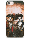 'Los Piratas' Funda personalizada para teléfono con 3 mascotas