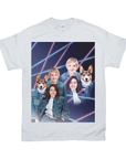 Camiseta personalizada '1980s Lazer Portrait 1 Pet/Humans(Hembras)'