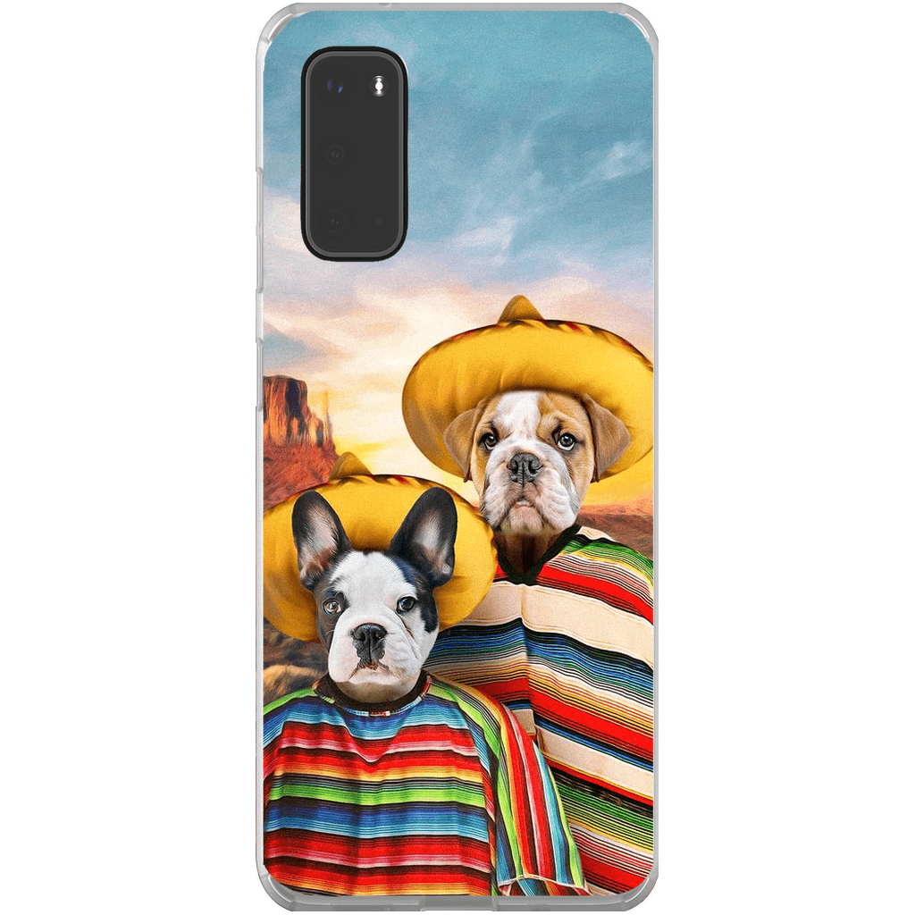 &#39;2 Amigos&#39; Funda personalizada para teléfono con 2 mascotas