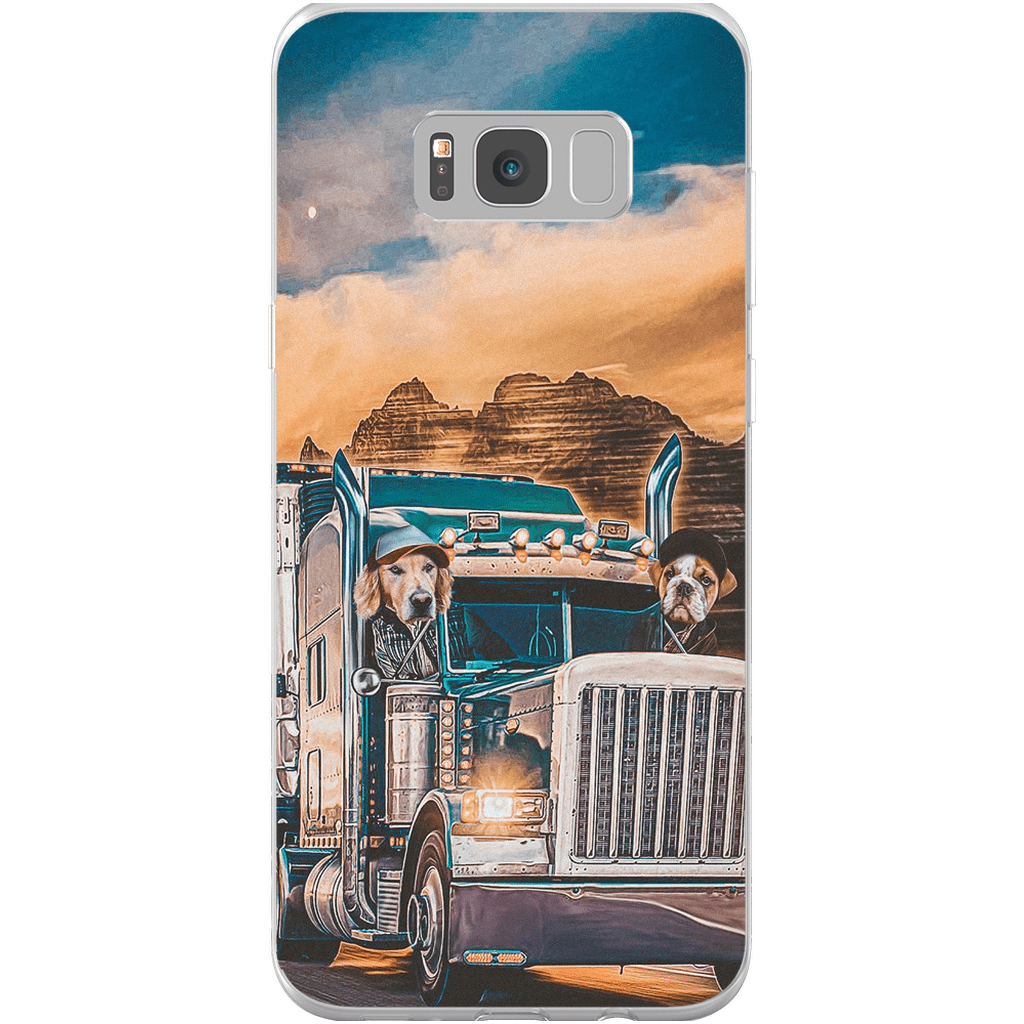 Funda personalizada para teléfono con 2 mascotas &#39;The Truckers&#39;