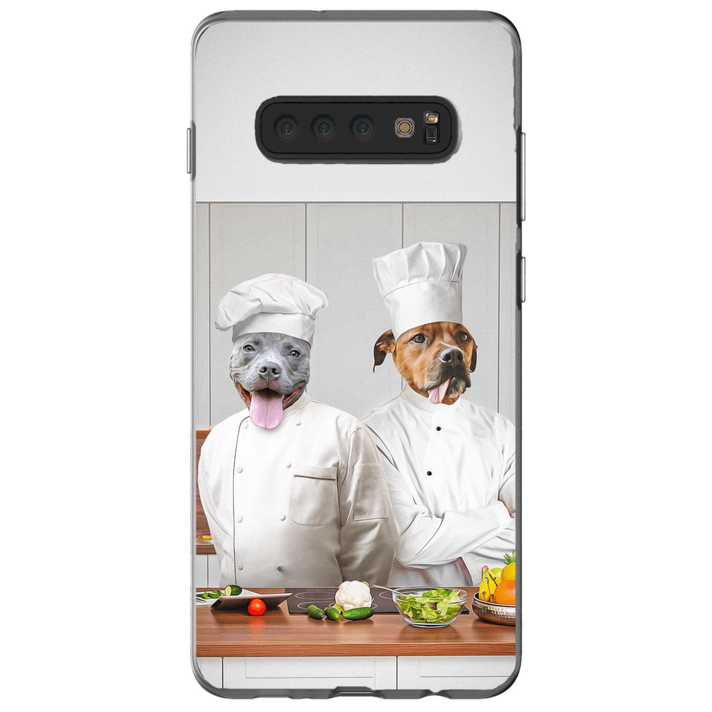 Funda personalizada para teléfono con 2 mascotas &#39;The Chefs&#39;