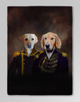 'The Admiral and the Captain' Personalized 2 Pet Blanket