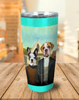 American Pawthic Vaso personalizado para 2 mascotas